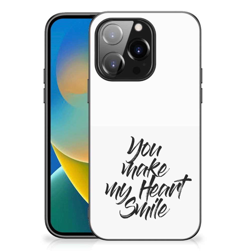 iPhone 14 Pro Telefoon Hoesje met tekst Heart Smile