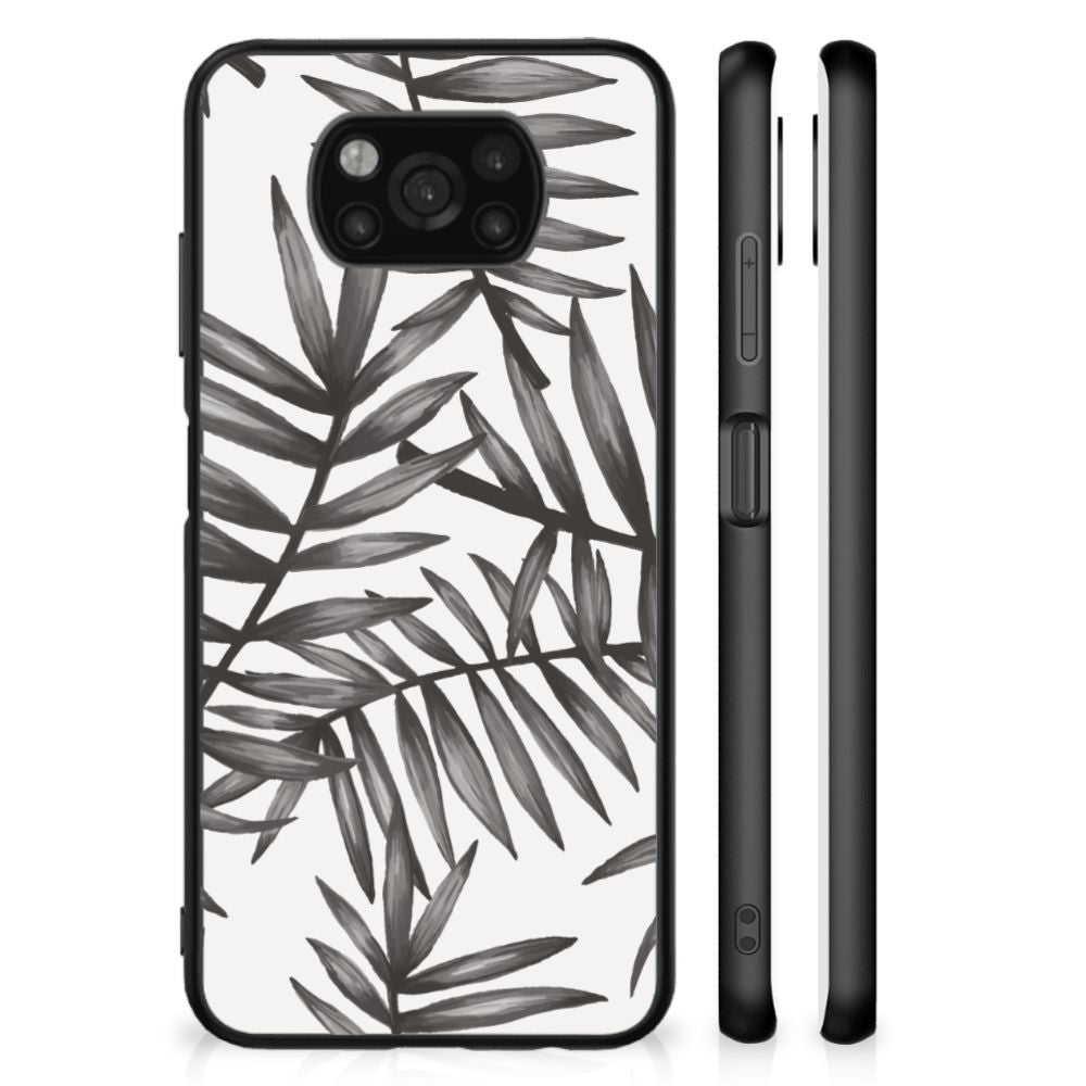 Xiaomi Poco X3 | X3 Pro Bloemen Hoesje Leaves Grey