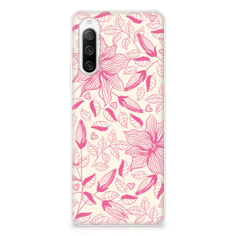 Sony Xperia 10 IV TPU Case Pink Flowers