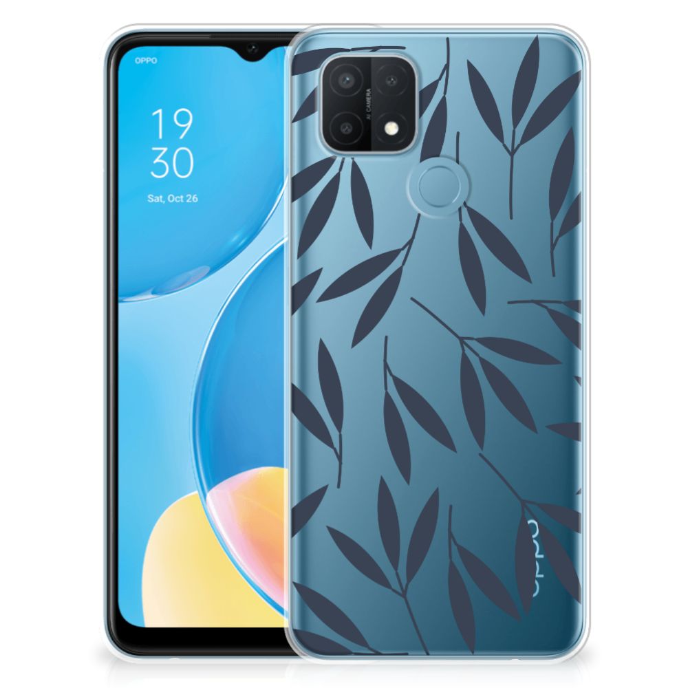 OPPO A15 TPU Case Leaves Blue B2C Telecom
