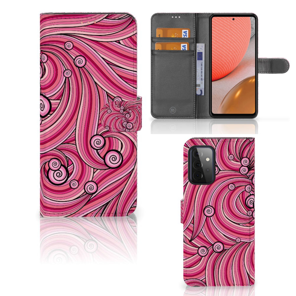 Samsung Galaxy A72 Hoesje Swirl Pink