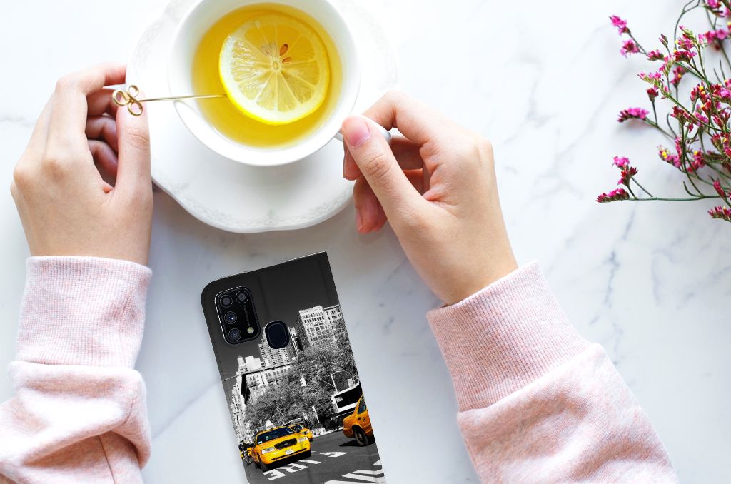 Samsung Galaxy M31 Book Cover New York Taxi - B2C Telecom
