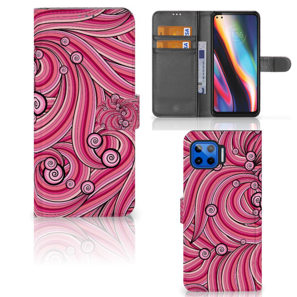 Motorola Moto G 5G Plus Hoesje Swirl Pink