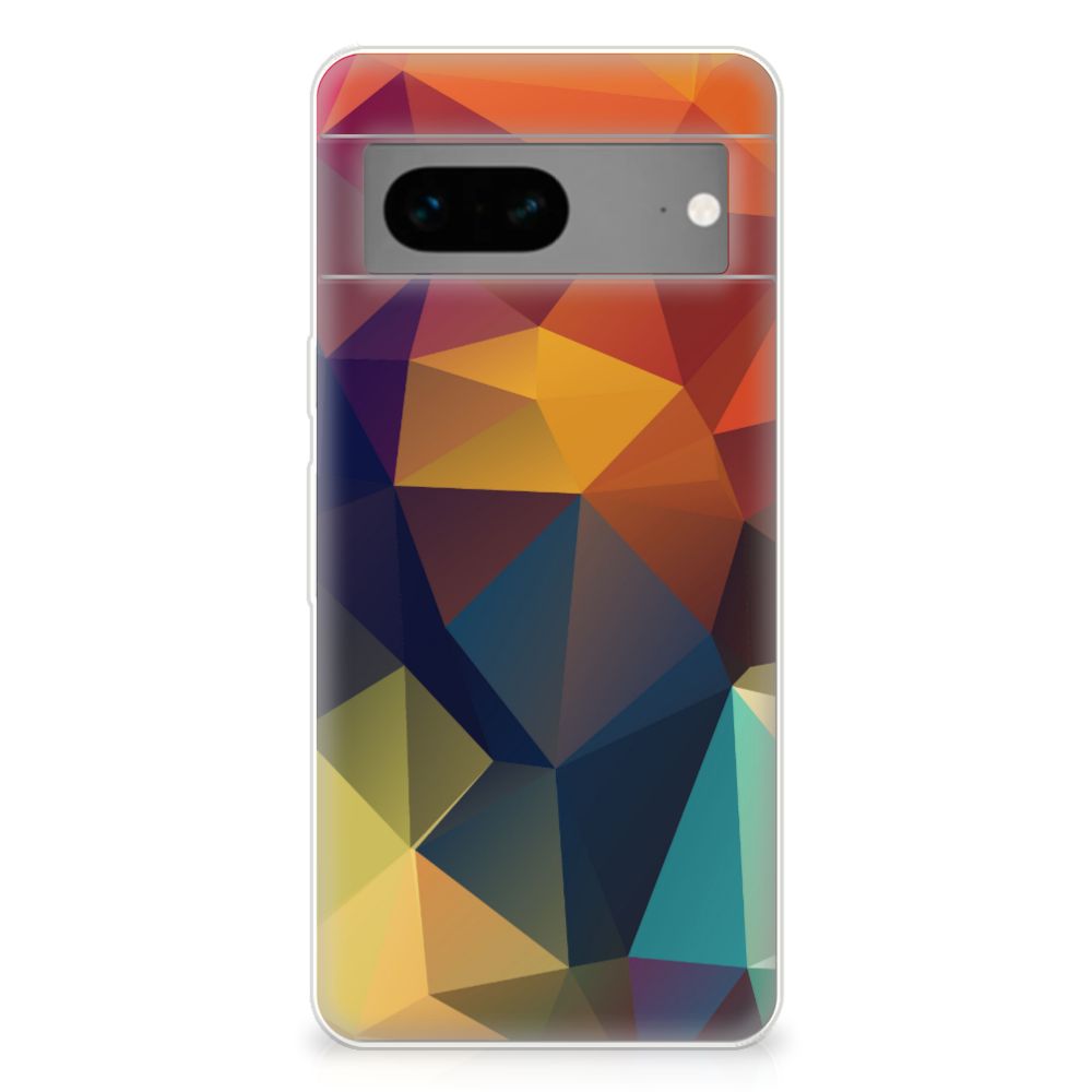 Google Pixel 7 TPU Hoesje Polygon Color