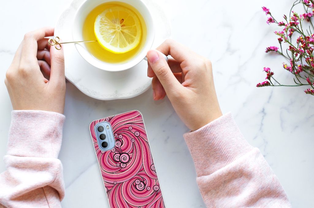 Motorola Moto G31 | G41 Hoesje maken Swirl Pink B2C Telecom