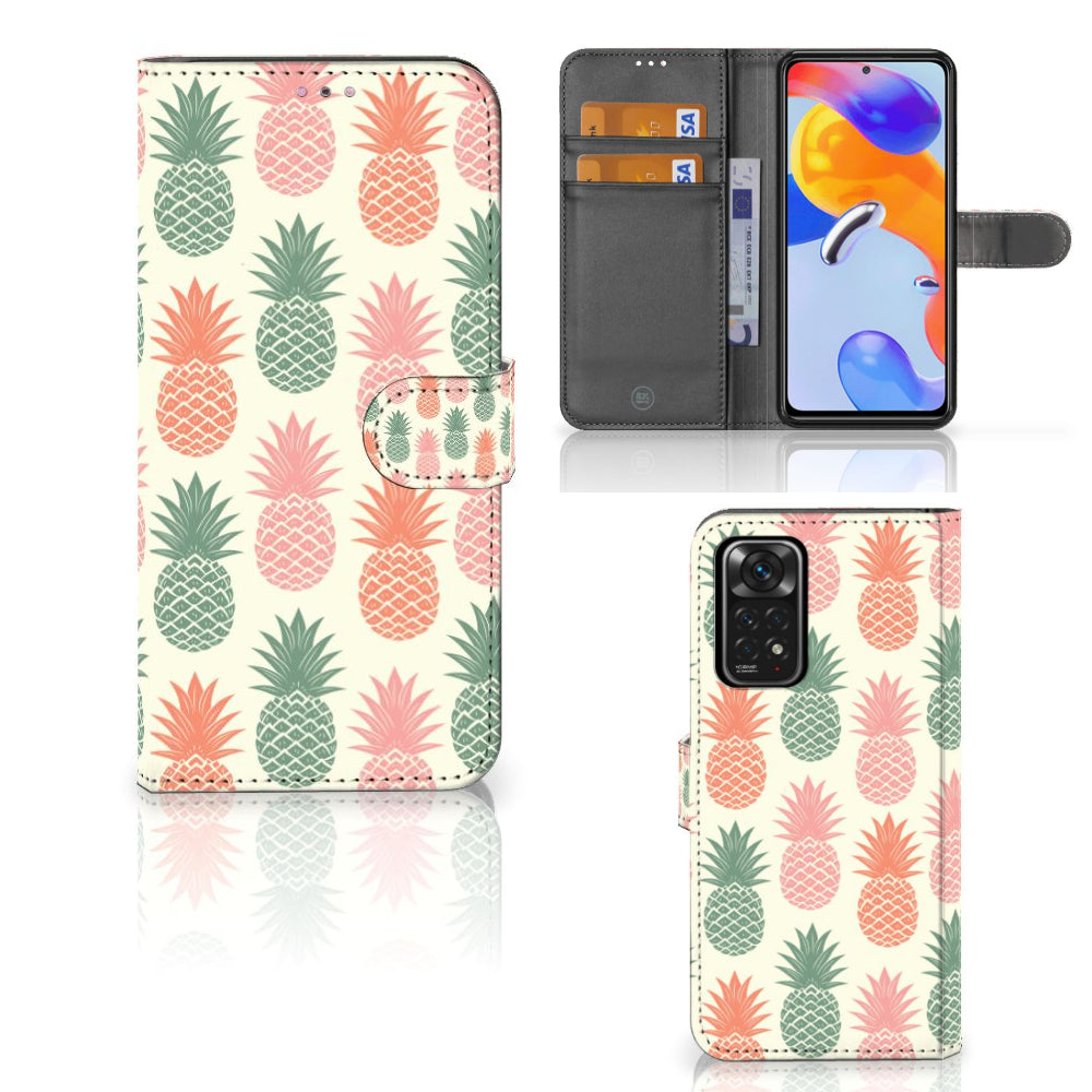 Xiaomi Redmi Note 11 Pro 5G/4G Book Cover Ananas