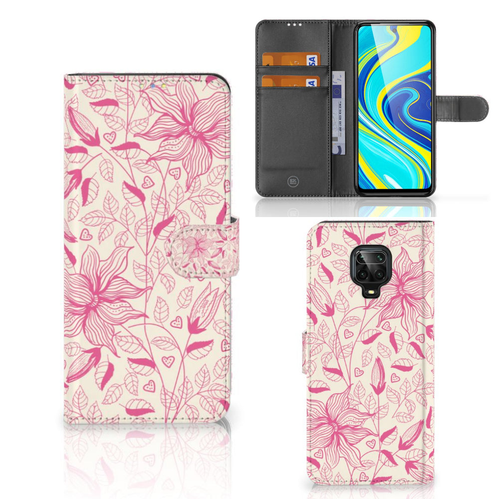 Xiaomi Redmi Note 9 Pro | Note 9S Hoesje Pink Flowers