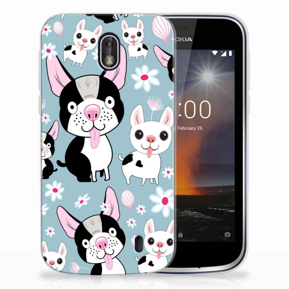 Nokia 1 TPU Hoesje Hondjes