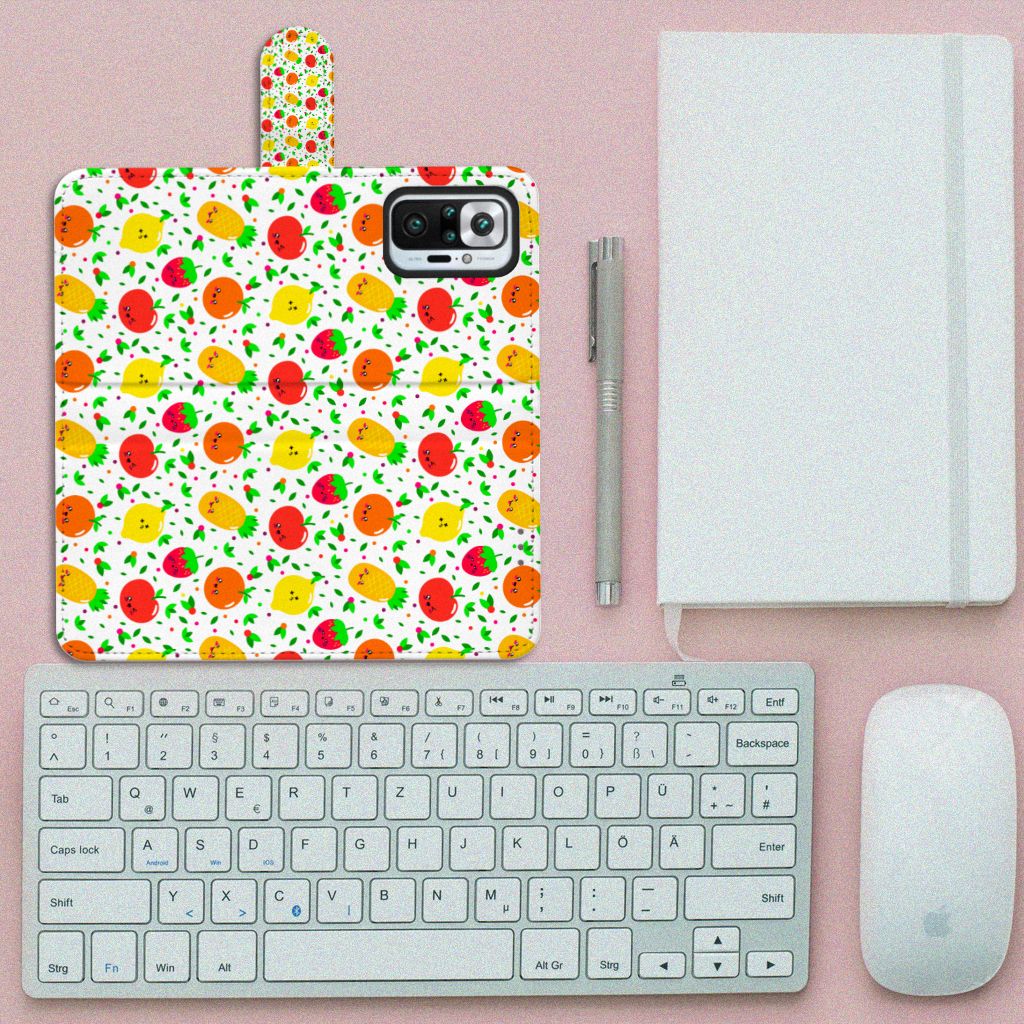 Xiaomi Redmi Note 10 Pro Book Cover Fruits