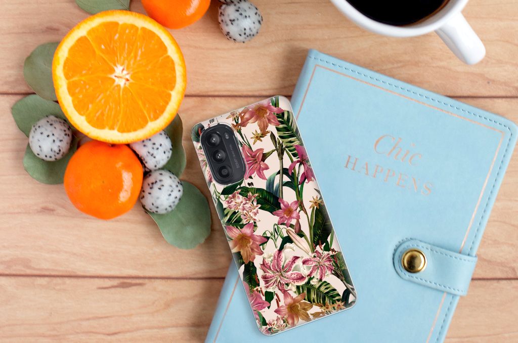 Motorola Moto G52/G82 TPU Case Flowers