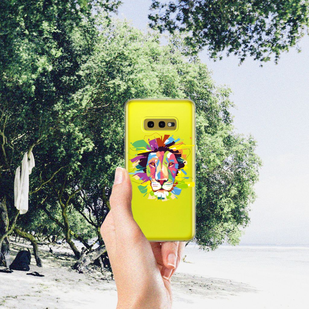 Samsung Galaxy S10e Telefoonhoesje met Naam Lion Color