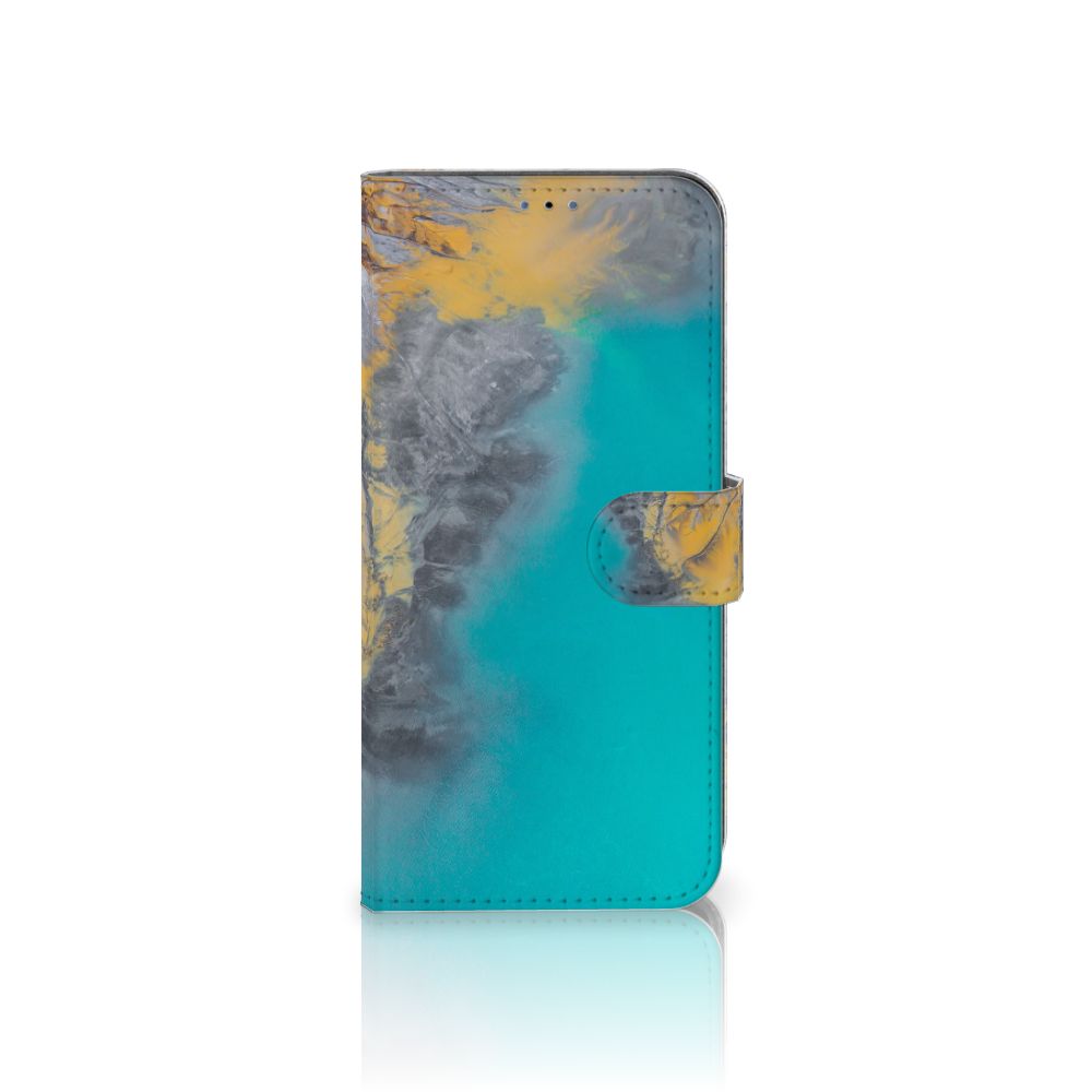 Samsung Galaxy A03s Bookcase Marble Blue Gold
