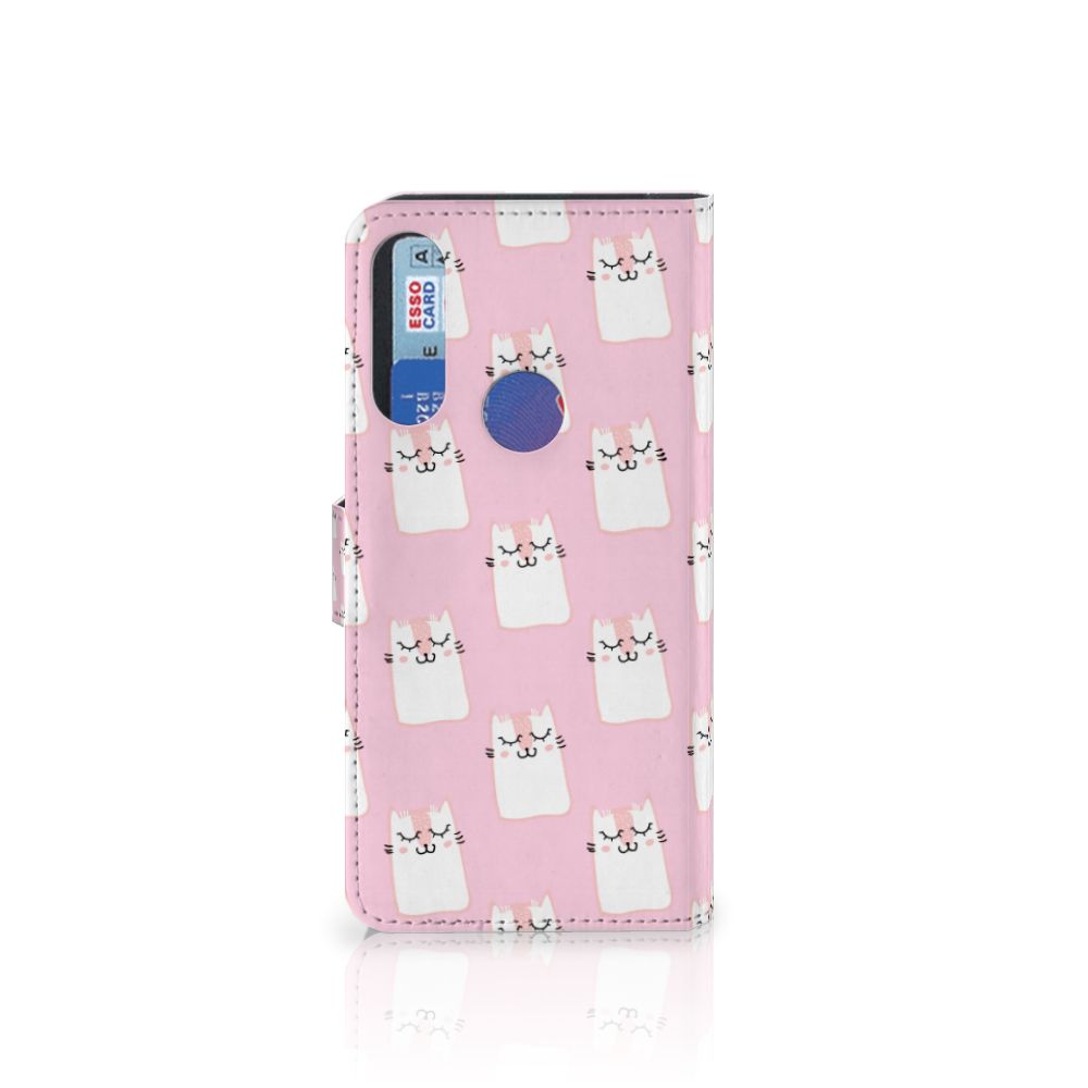 Alcatel 1S 2020 Telefoonhoesje met Pasjes Sleeping Cats