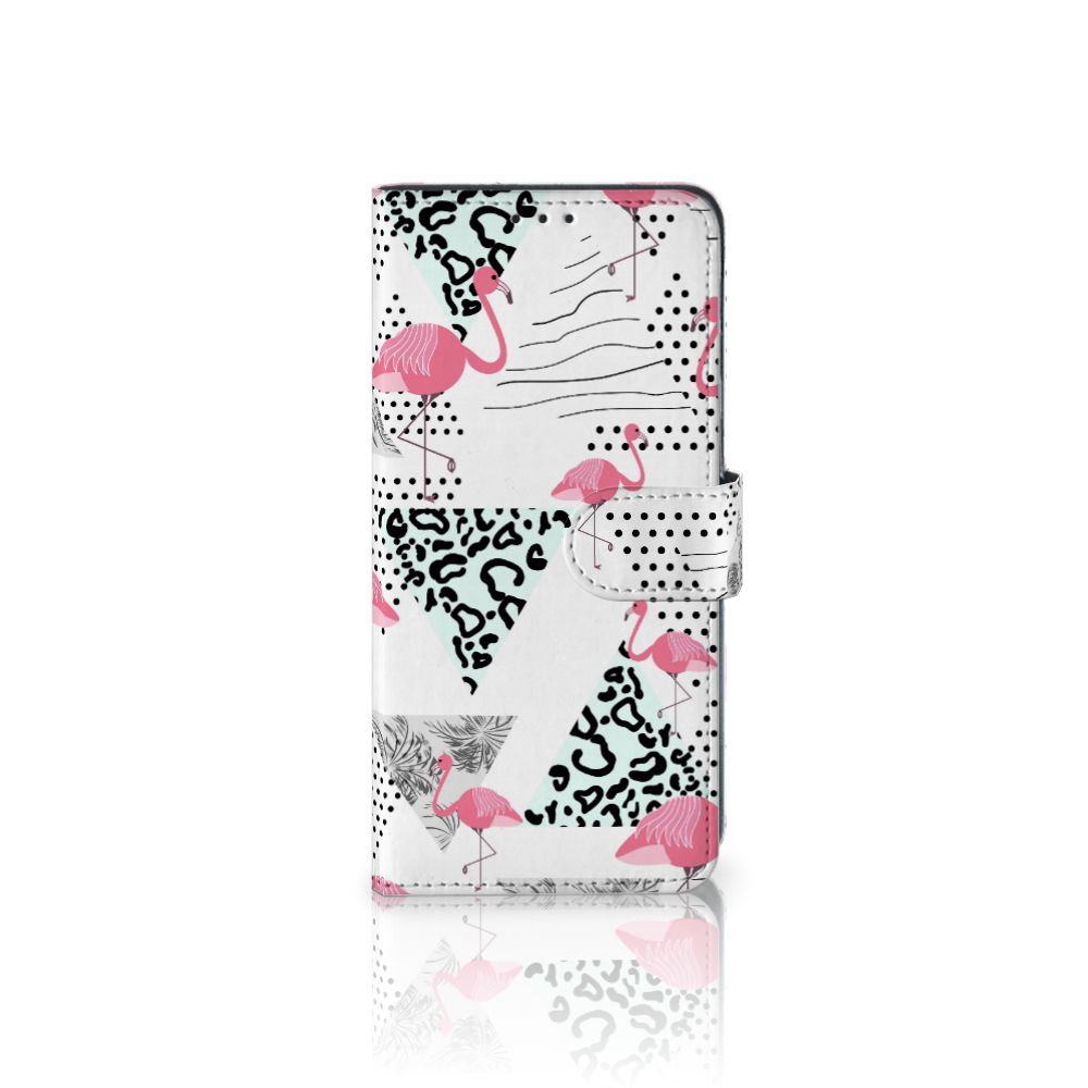 OPPO A91 | Reno3 Telefoonhoesje met Pasjes Flamingo Triangle