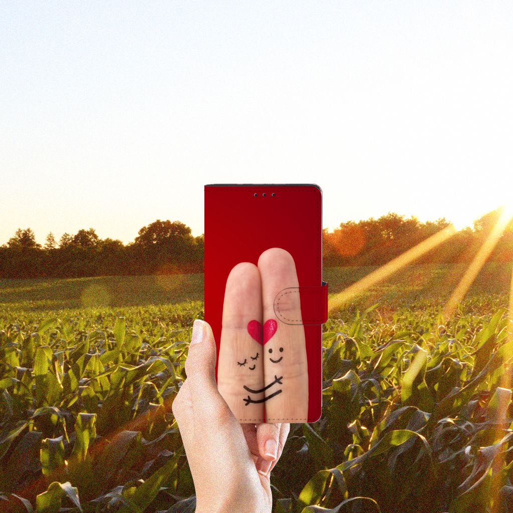 Motorola Edge 20 Lite Wallet Case met Pasjes Liefde - Origineel Romantisch Cadeau