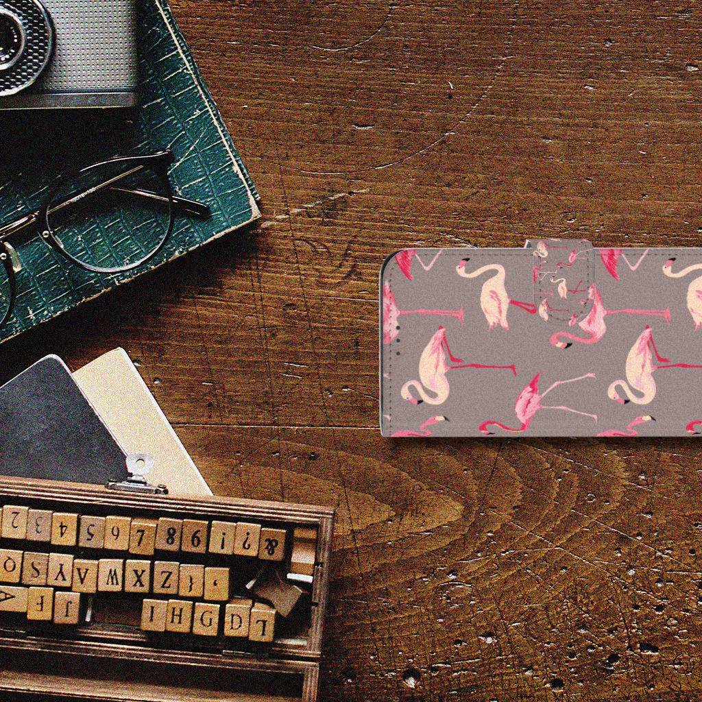 Samsung Galaxy Xcover 5 Telefoonhoesje met Pasjes Flamingo