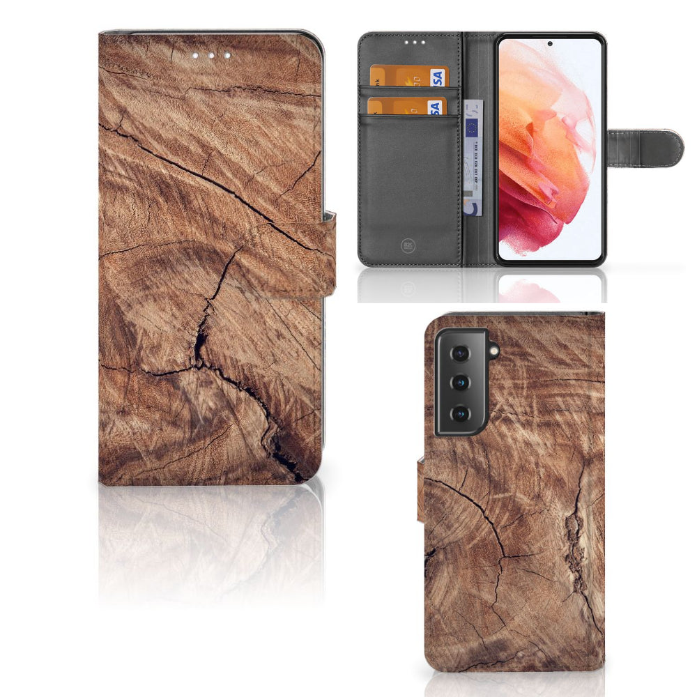 Samsung Galaxy S21 Book Style Case Tree Trunk