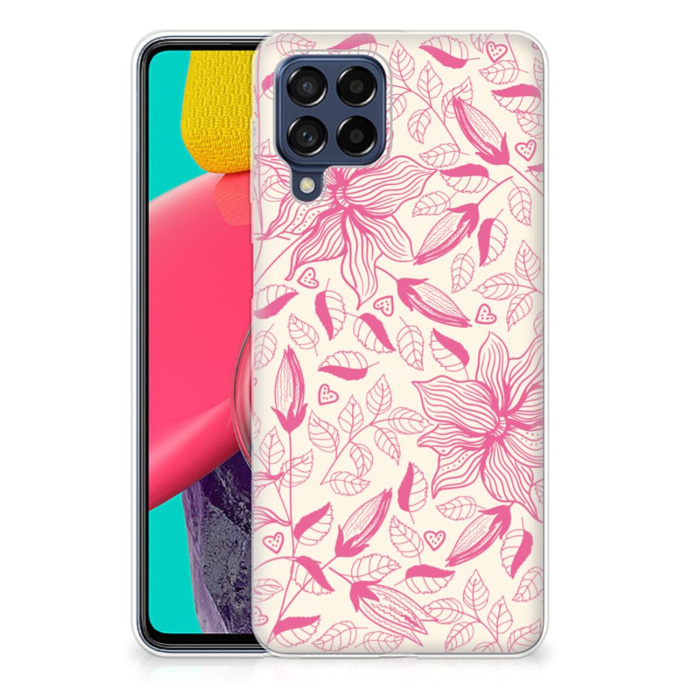 Samsung Galaxy M53 TPU Case Pink Flowers B2C Telecom