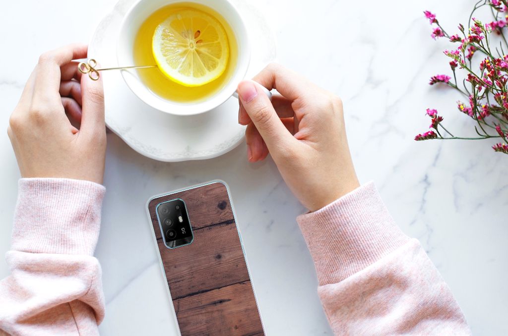 OPPO A94 5G | Reno5 Z Bumper Hoesje Old Wood B2C Telecom