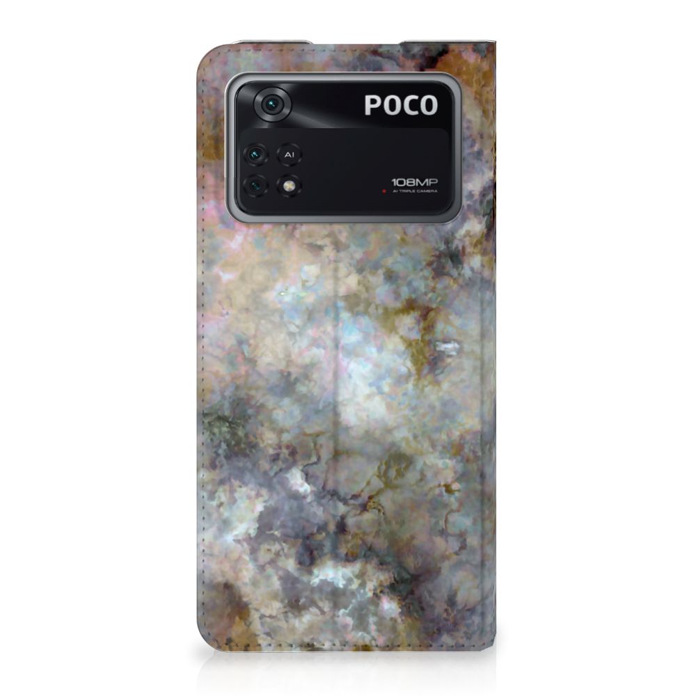 Poco X4 Pro 5G Standcase Marmer Grijs - B2C Telecom