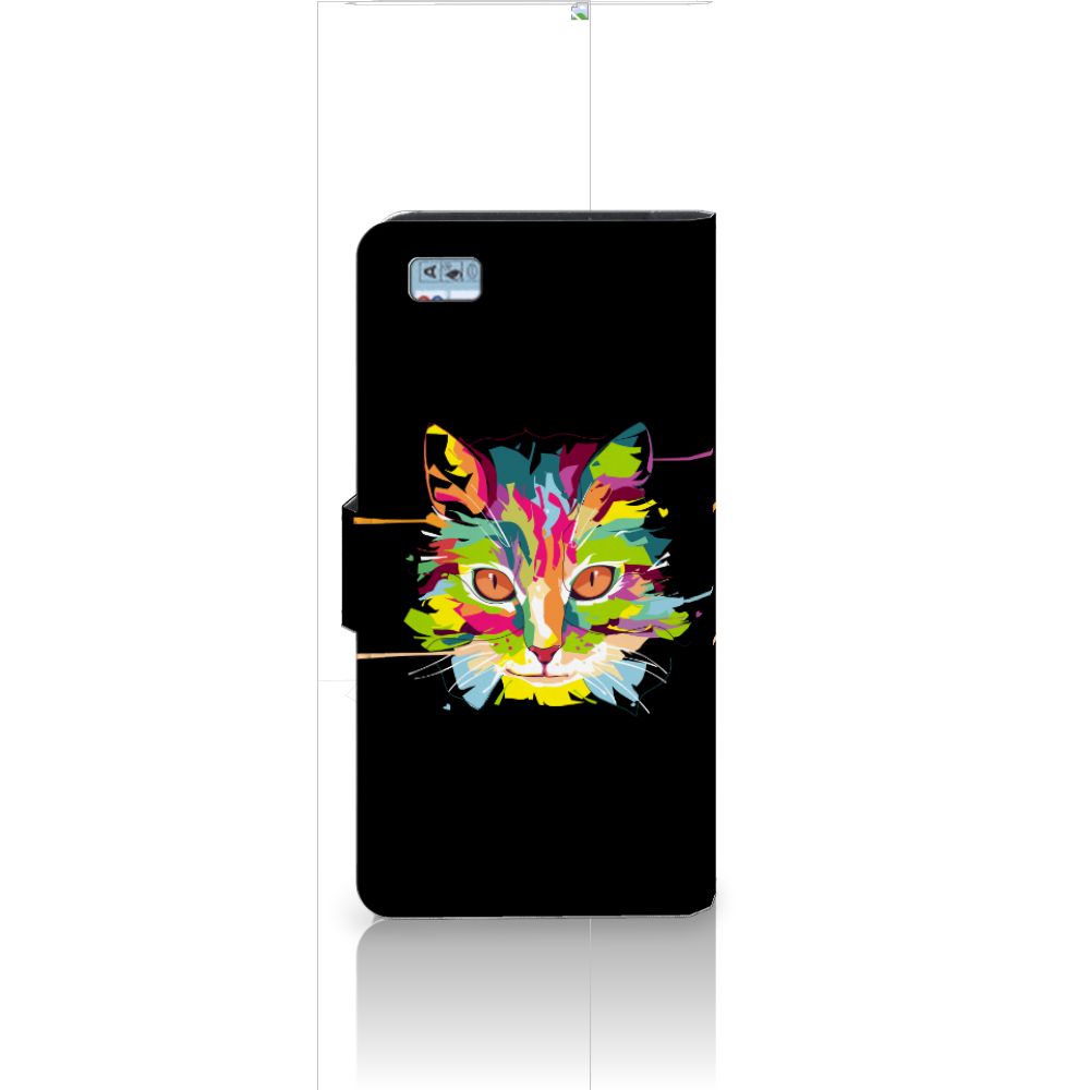 Huawei Ascend P8 Lite Leuk Hoesje Cat Color