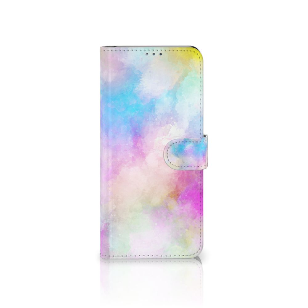 Hoesje Motorola Moto G 5G Plus Watercolor Light met kleurrijk pastel ontwerp en pasjeshouder.