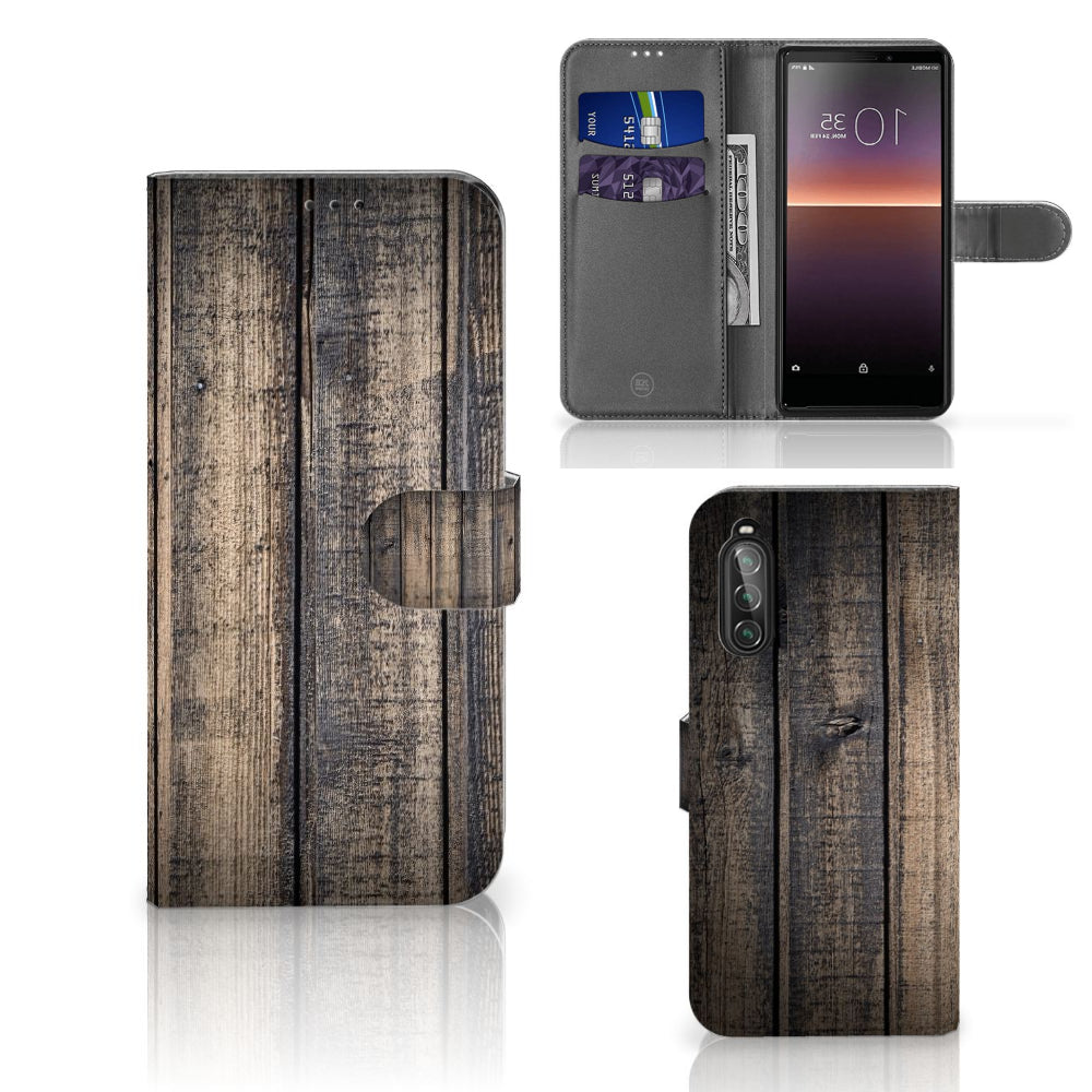 Sony Xperia 10 II Book Style Case Steigerhout