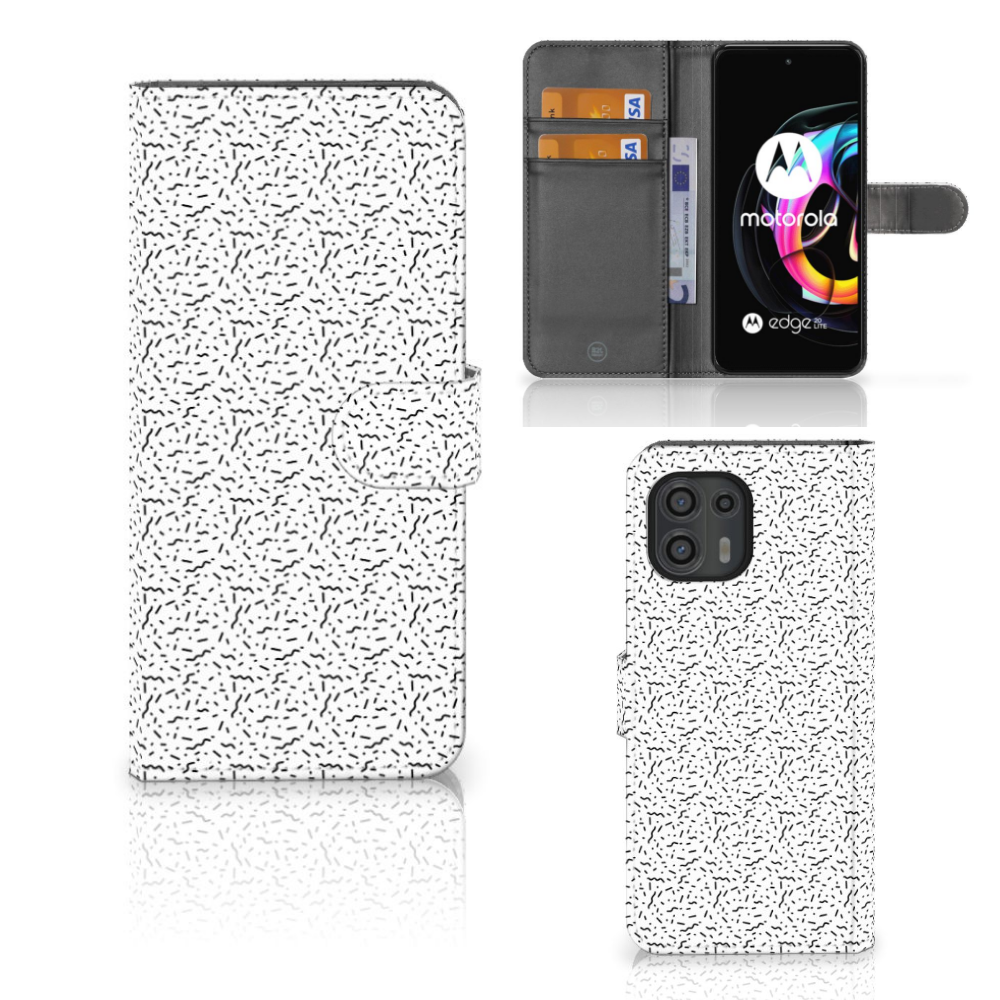 Motorola Edge 20 Lite Telefoon Hoesje Stripes Dots