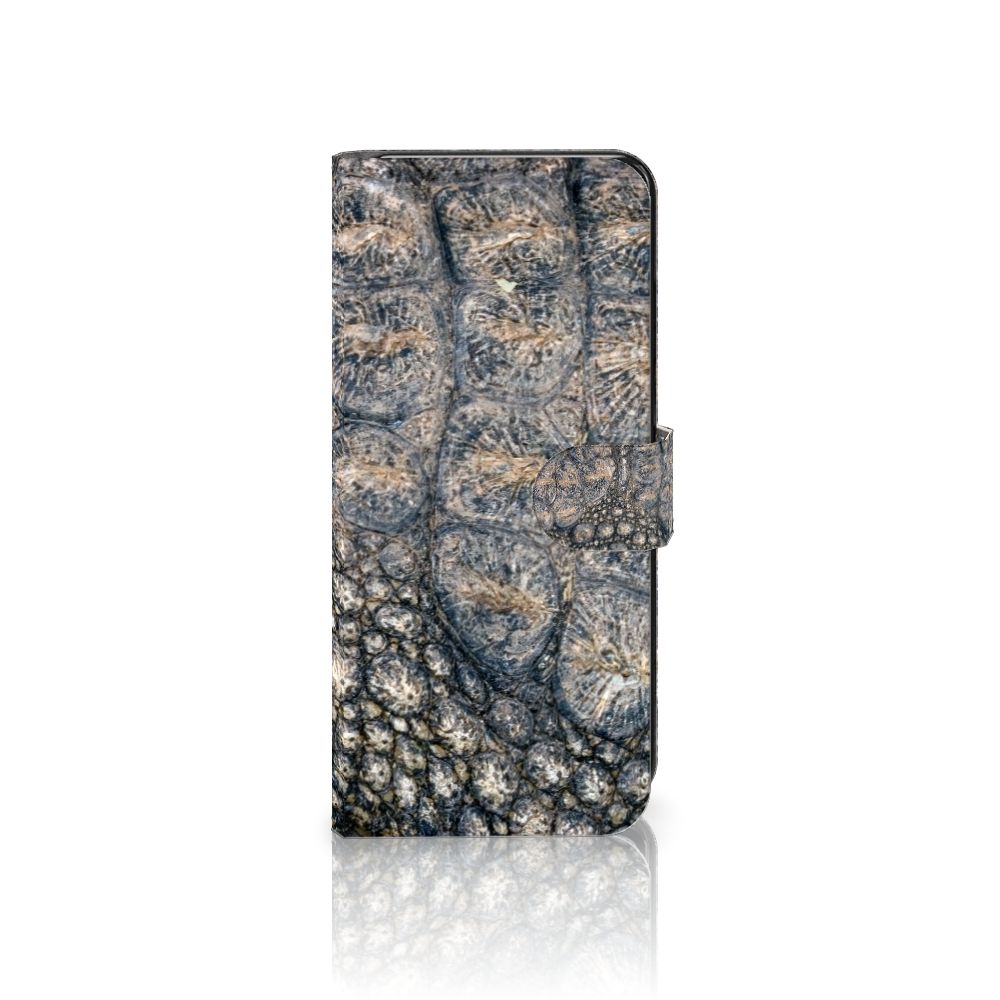 Motorola Moto G72 Telefoonhoesje met Pasjes Krokodillenprint