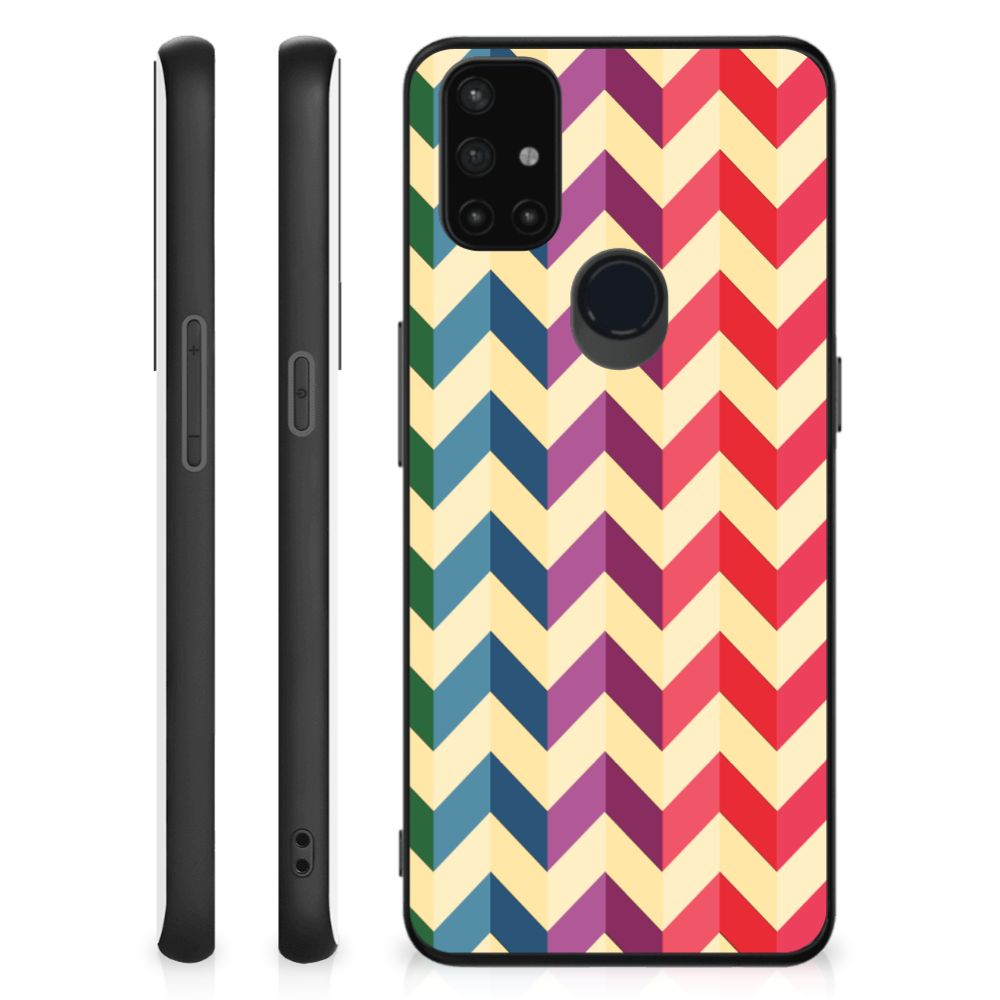 OnePlus Nord N10 5G Back Case Zigzag Multi Color