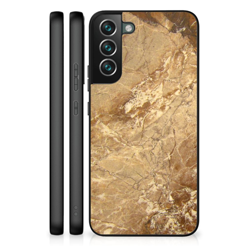 Samsung Galaxy S22 Plus Marmeren Print Telefoonhoesje Marmer Creme B2C Telecom