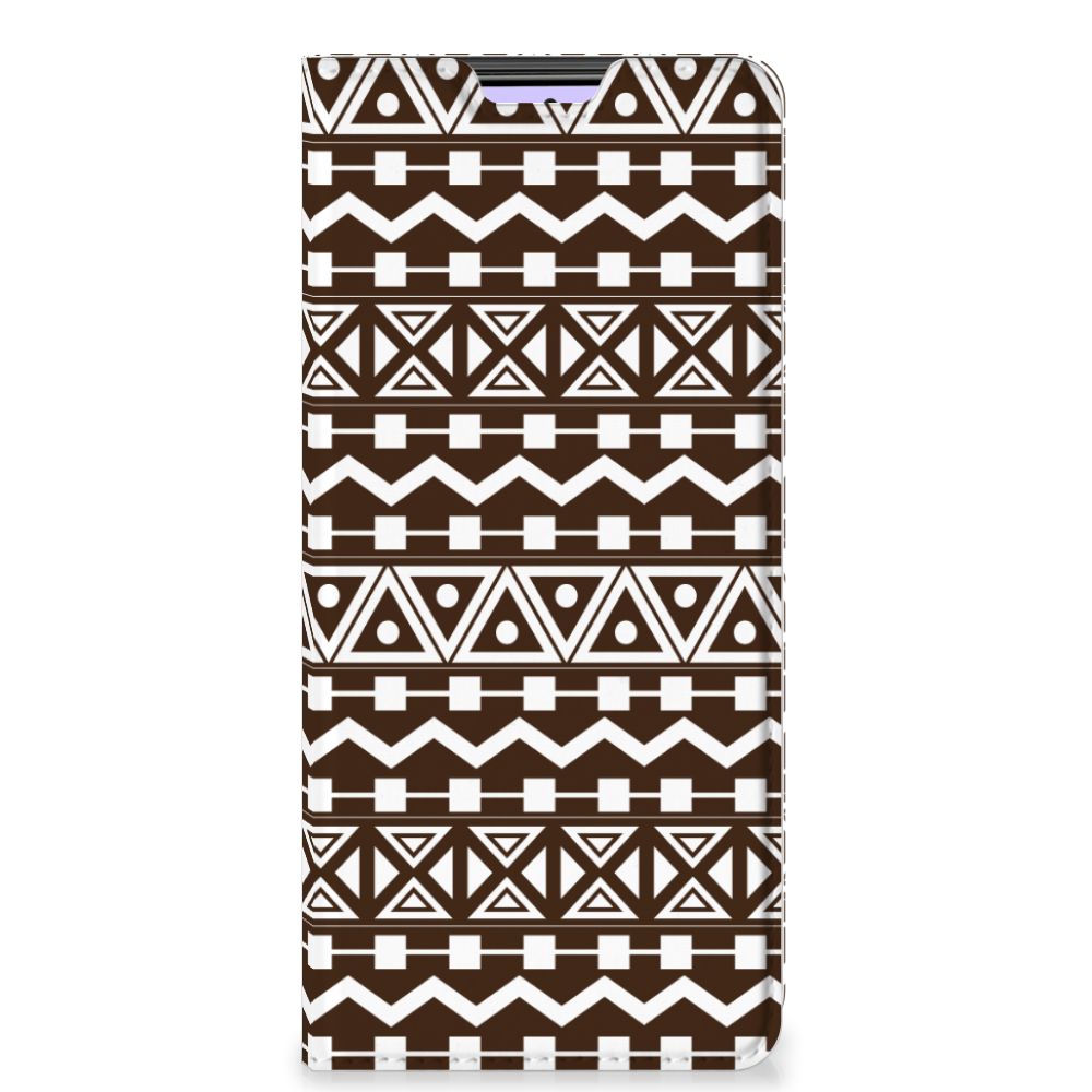 Xiaomi Redmi Note 10 Pro Hoesje met Magneet Aztec Brown - B2C Telecom