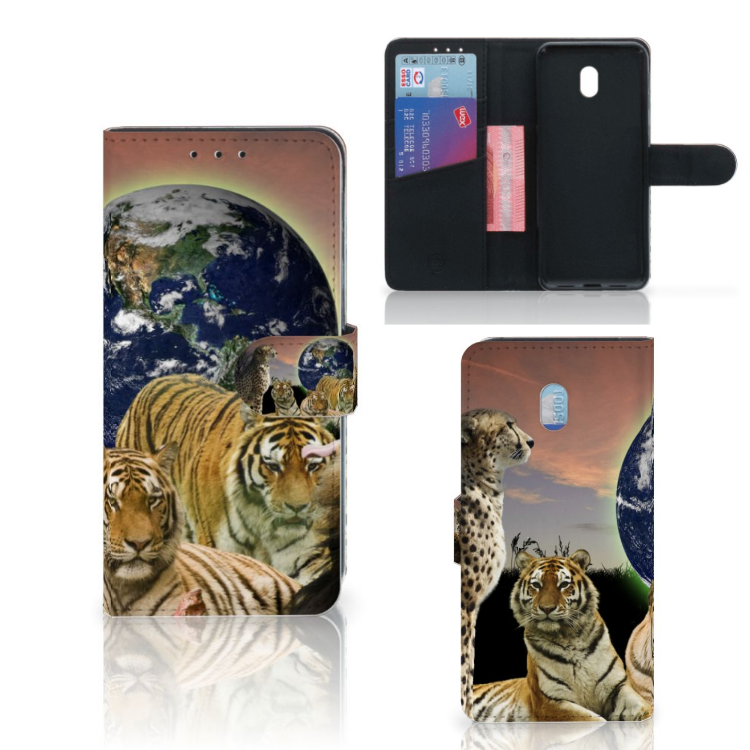 Xiaomi Redmi 8A Telefoonhoesje met Pasjes Roofdieren