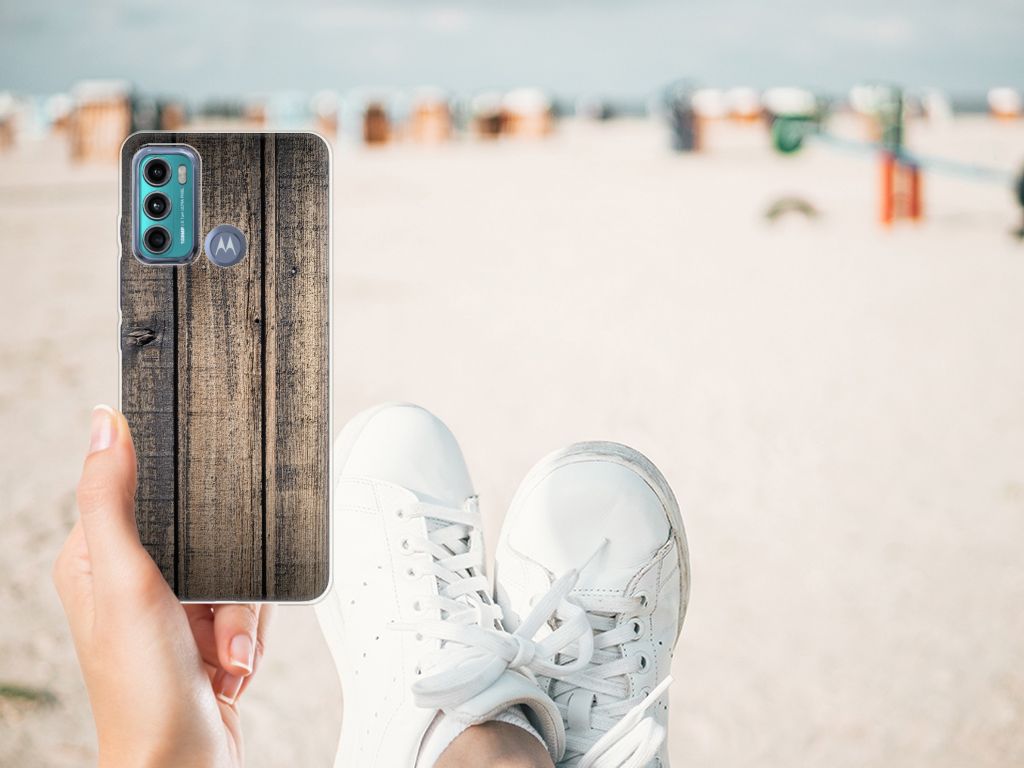 Motorola Moto G60 Bumper Hoesje Steigerhout B2C Telecom