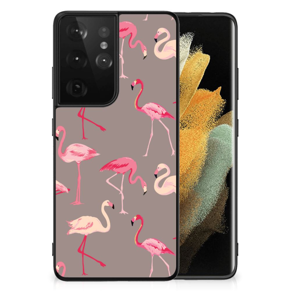 Samsung Galaxy S21 Ultra Dierenprint Telefoonhoesje Flamingo