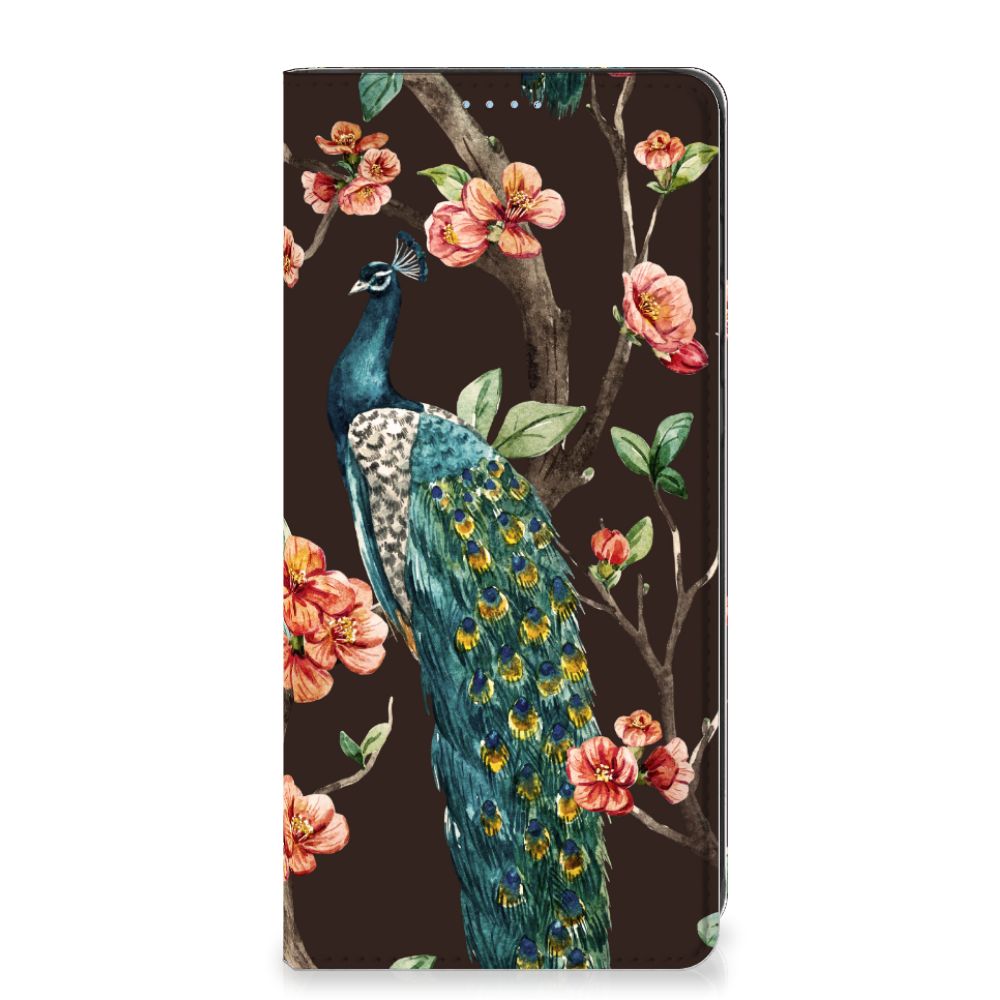 Samsung Galaxy A21s Hoesje maken Pauw met Bloemen