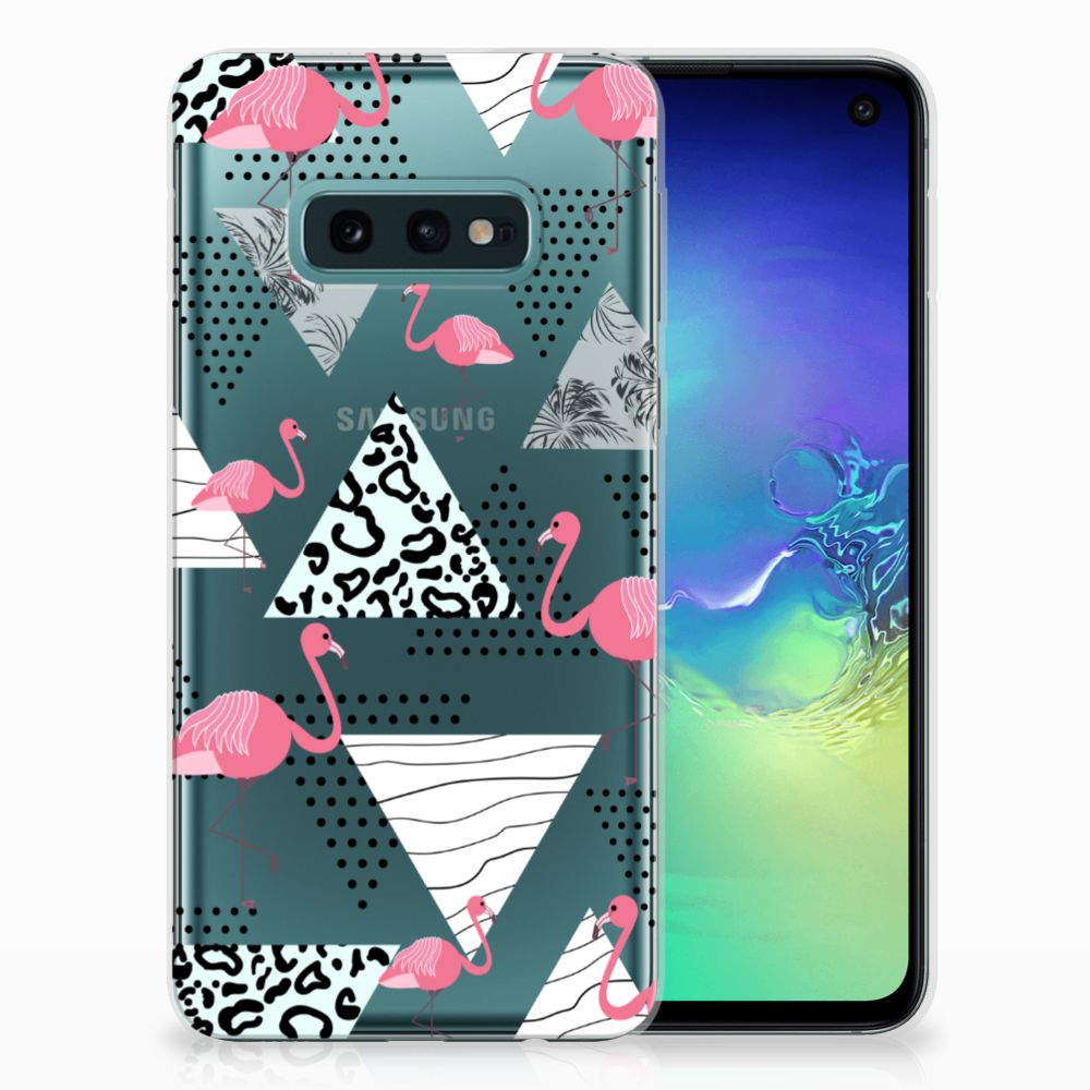 Samsung Galaxy S10e TPU Hoesje Flamingo Triangle