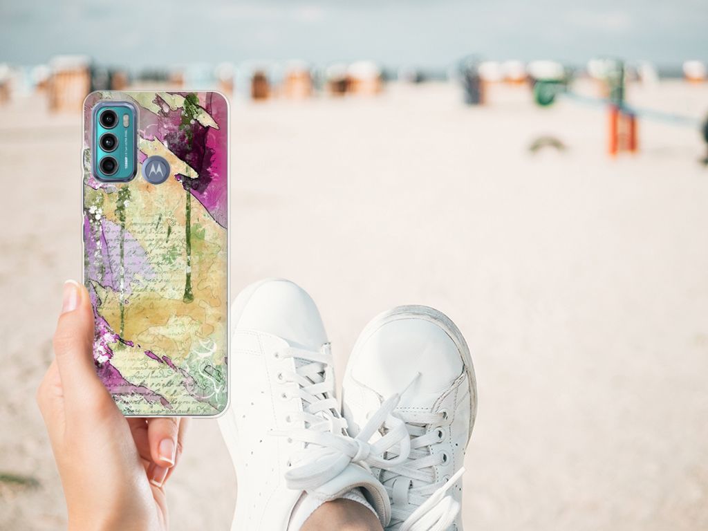 Hoesje maken Motorola Moto G60 Letter Painting B2C Telecom