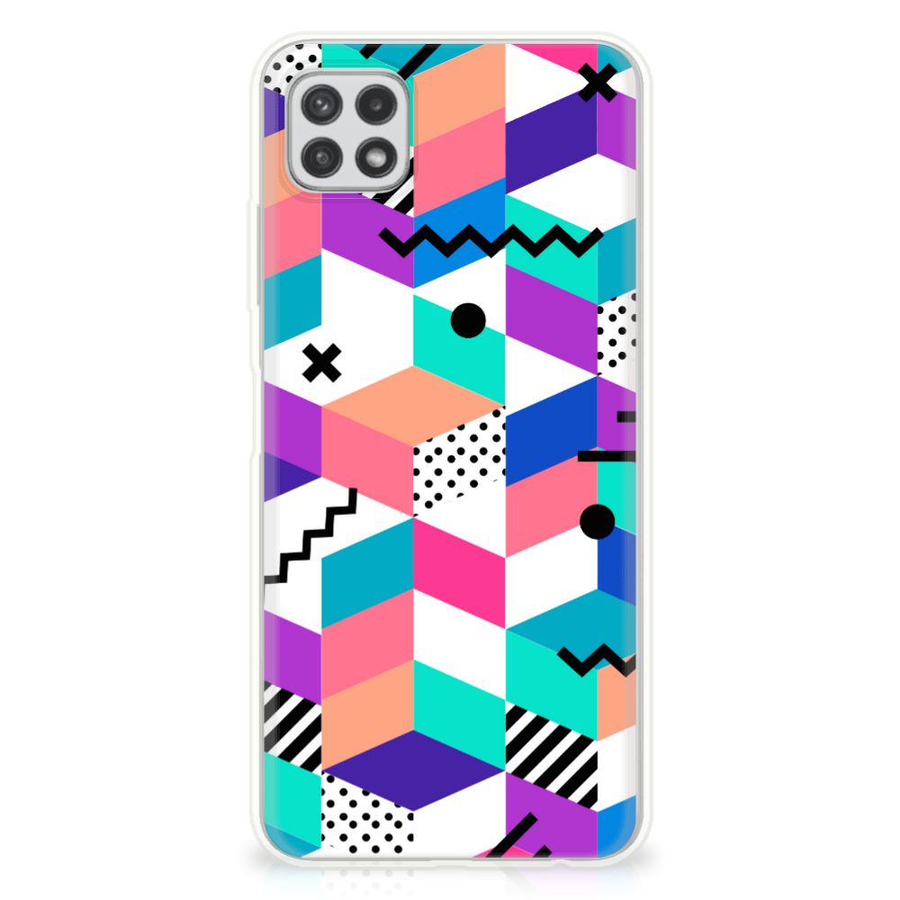 Samsung Galaxy A22 5G TPU Hoesje Blokken Kleurrijk B2C Telecom