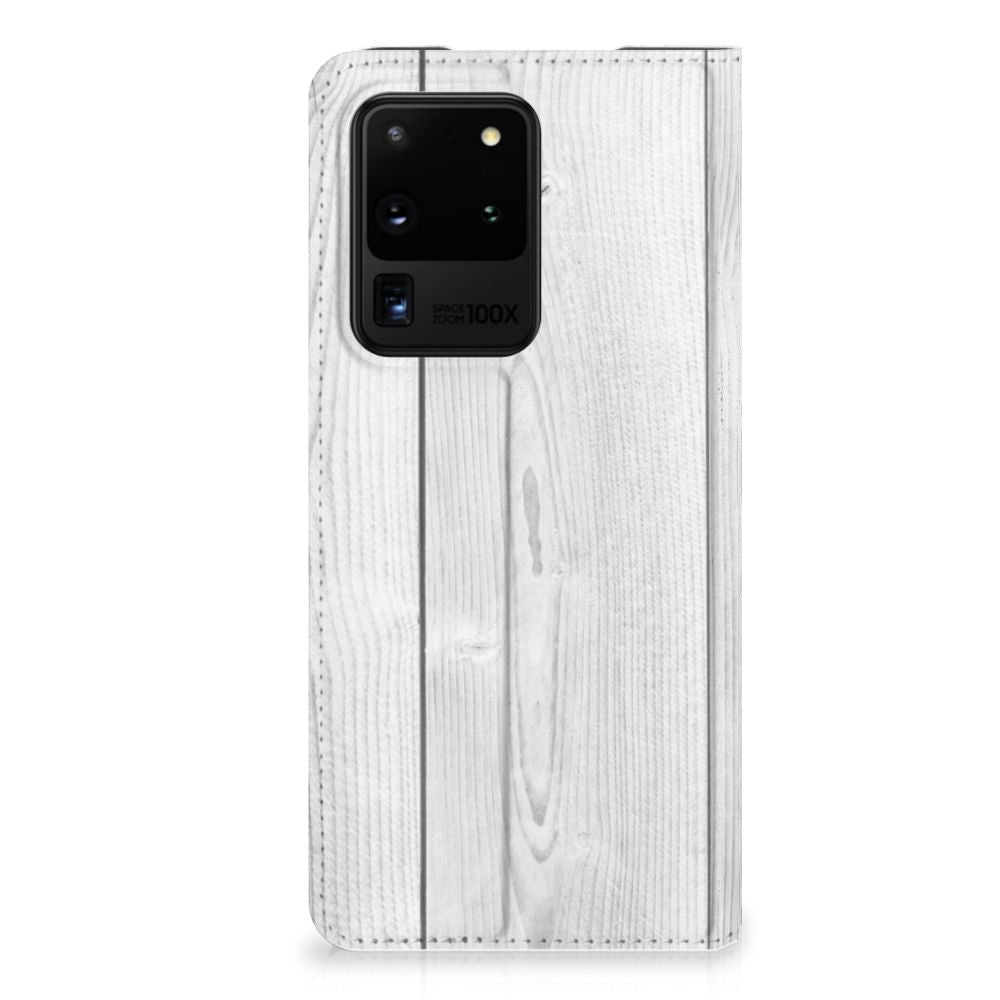 Samsung Galaxy S20 Ultra Book Wallet Case White Wood - B2C Telecom