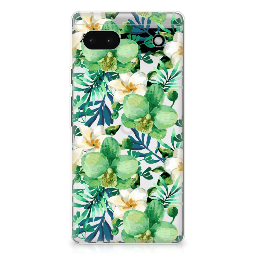 Google Pixel 6A TPU Case Orchidee Groen B2C Telecom