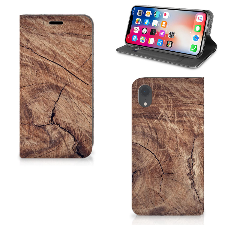 Apple iPhone Xr Book Wallet Case Tree Trunk