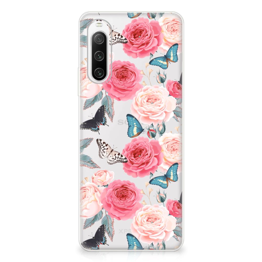 Sony Xperia 10 IV TPU Case Butterfly Roses