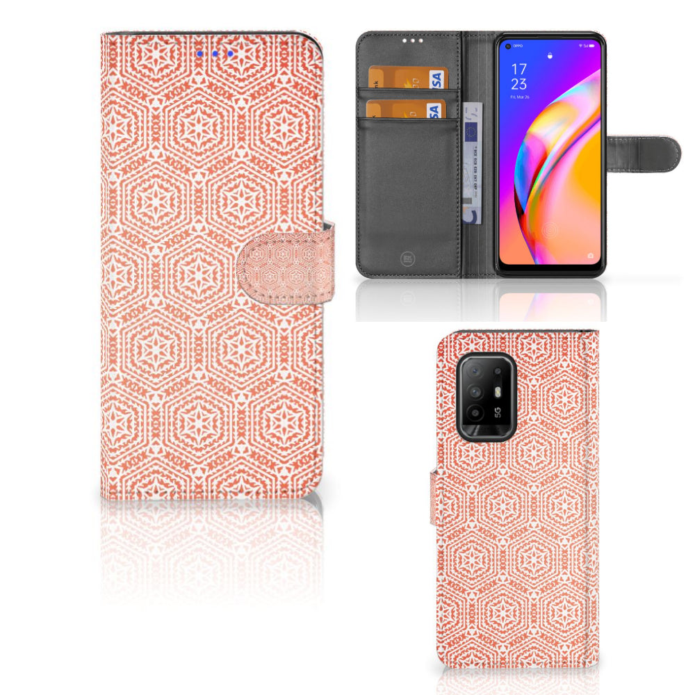 OPPO Reno5 Z | A94 5G Telefoon Hoesje Pattern Orange