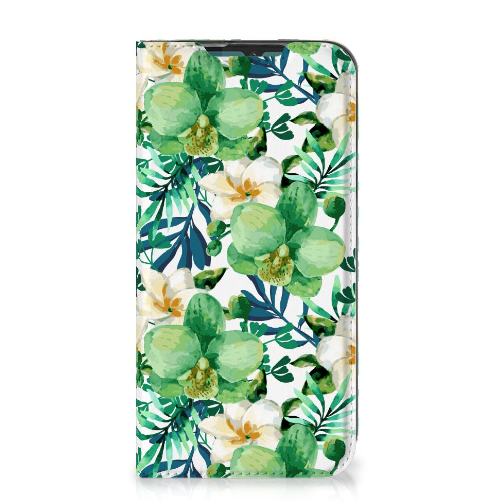 Motorola G8 Plus Smart Cover Orchidee Groen - B2C Telecom