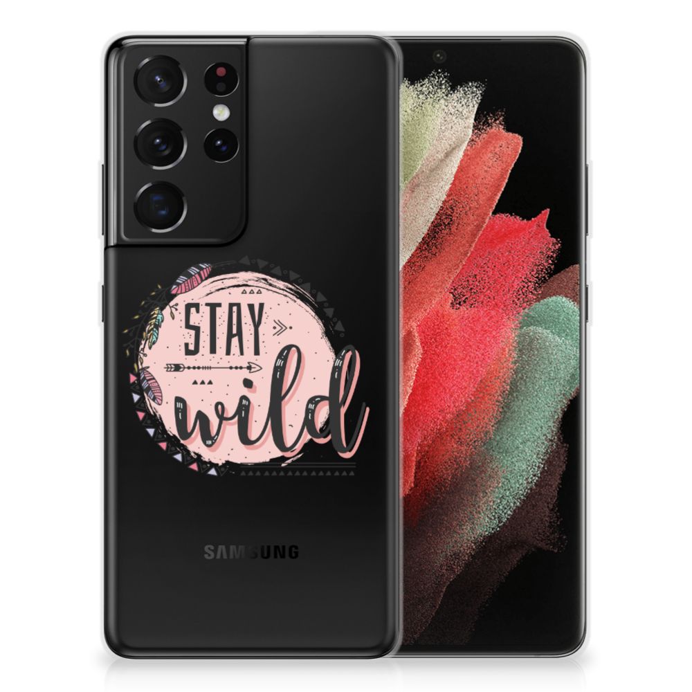 Samsung Galaxy S21 Ultra Telefoonhoesje met Naam Boho Stay Wild B2C Telecom