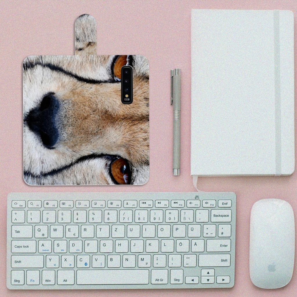 Samsung Galaxy S10 Telefoonhoesje met Pasjes Cheetah