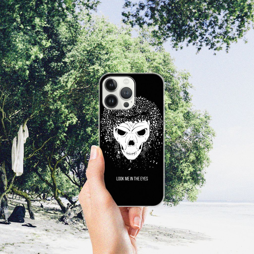Silicone Back Case iPhone 13 Pro Max Skull Hair B2C Telecom