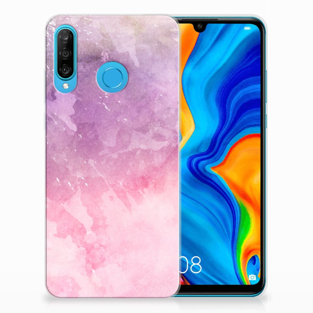 Hoesje maken Huawei P30 Lite Pink Purple Paint