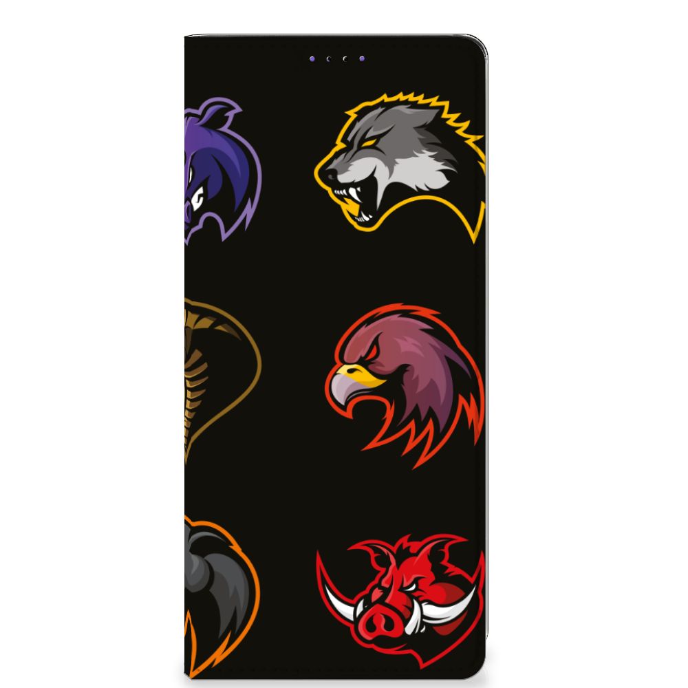 Samsung Galaxy A22 5G Magnet Case Cartoon featuring various colorful animal designs.